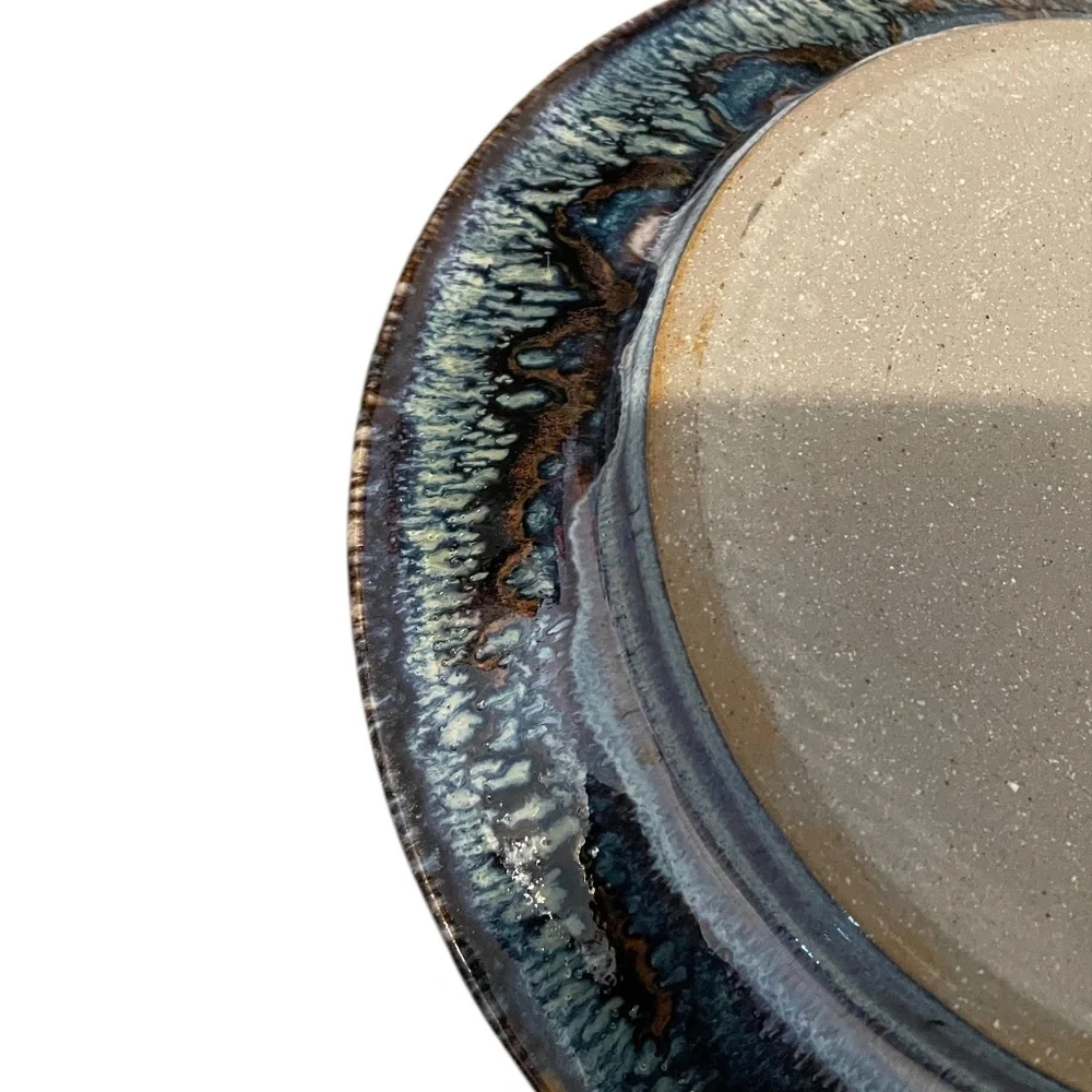 Vintage Midcentury‎ Studio Pottery Plate with Pine Tree Design, Wall Decor